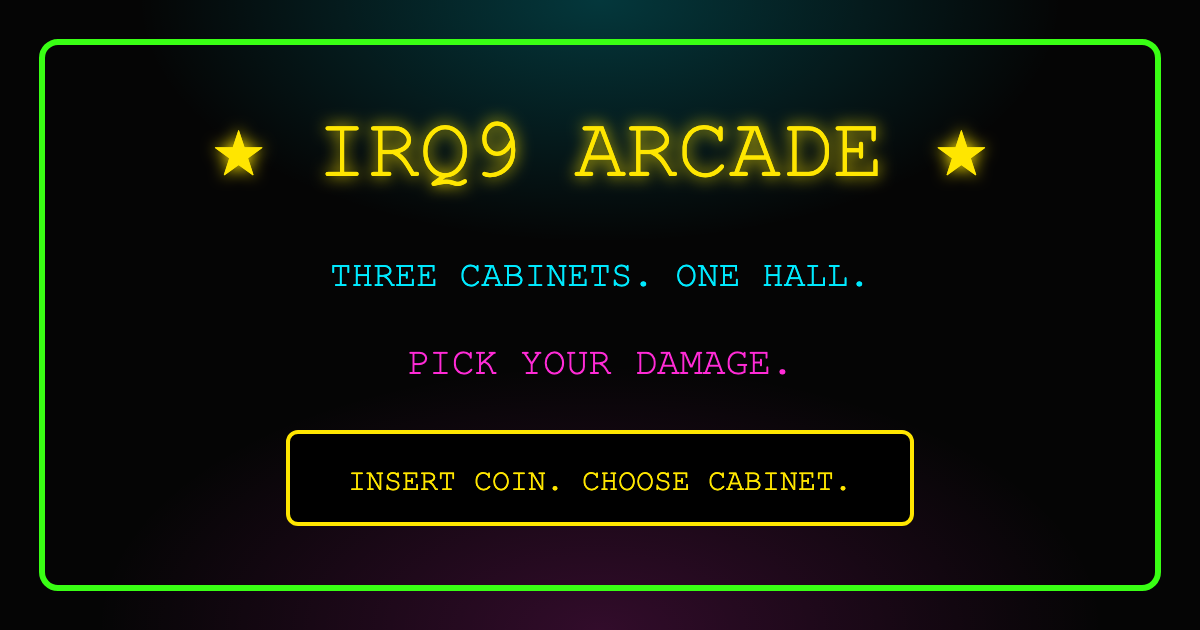 IRQ9 Arcade title card